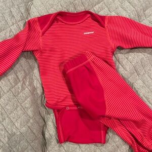 Patagonia long underwear baby outfit 6 months